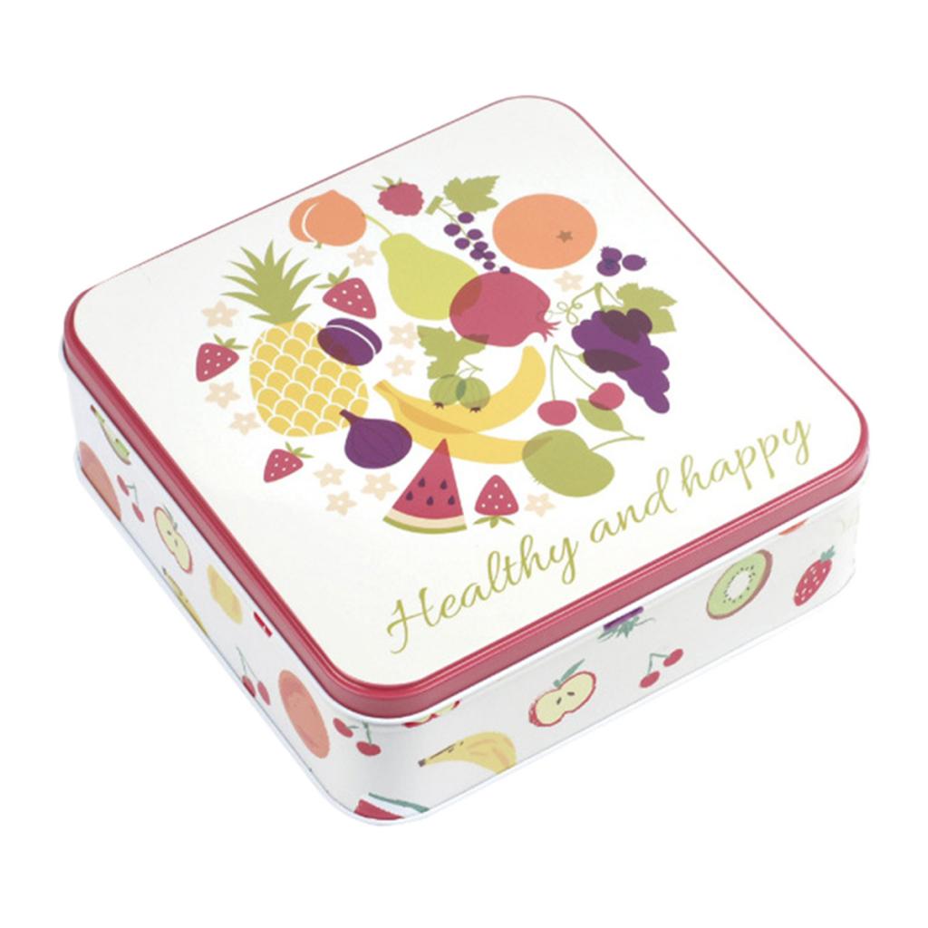 Square Tinplate Storage Box for Candy Biscuits Wedding Birthday Gift ZK-03