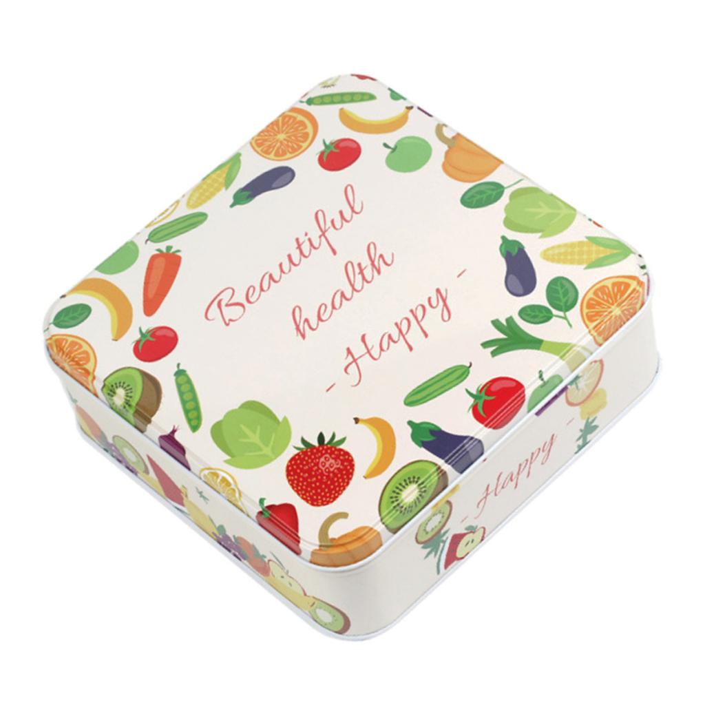 Square Tinplate Storage Box for Candy Biscuits Wedding Birthday Gift ZK-04