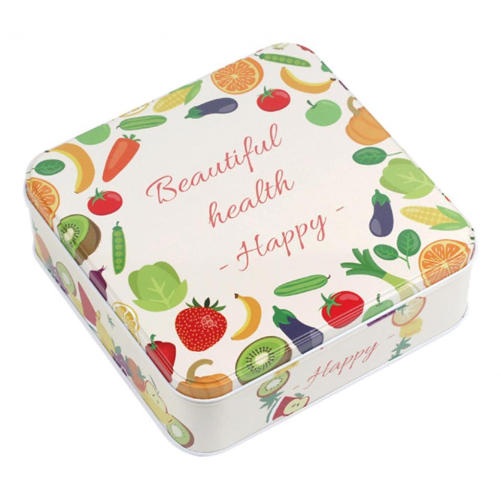 Square Tinplate Storage Box for Candy Biscuits Wedding Birthday Gift ZK-04