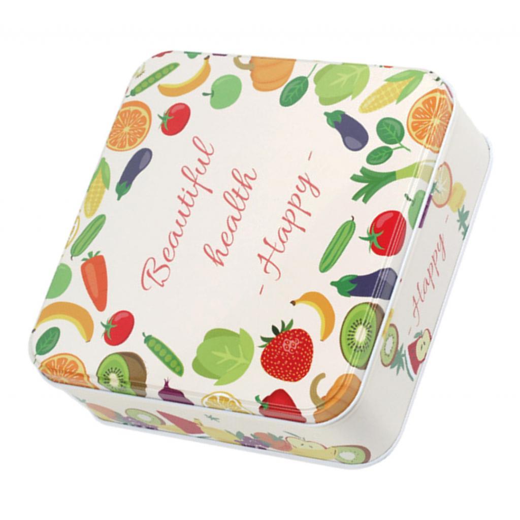 Square Tinplate Storage Box for Candy Biscuits Wedding Birthday Gift ZK-04