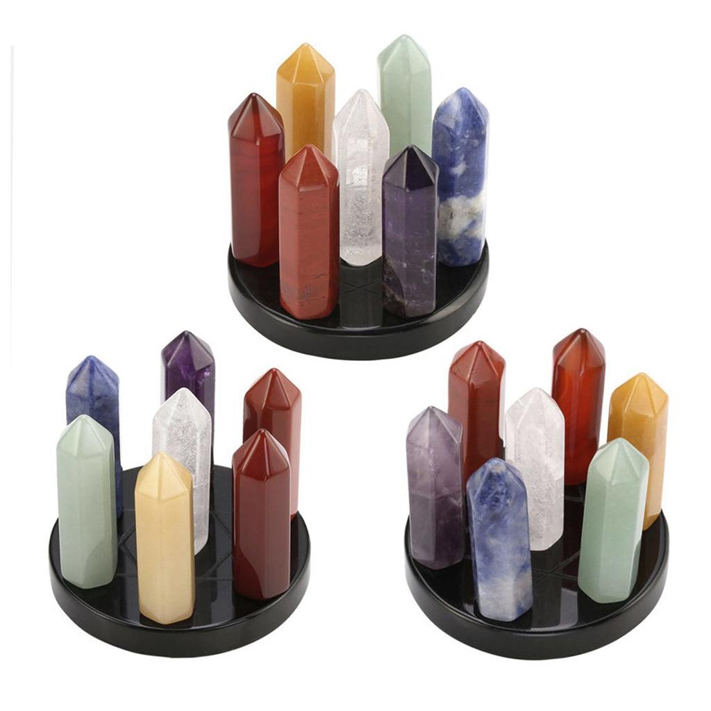 Crystal Qixing Array Ornament Miniature Office Home Desktop Decor column