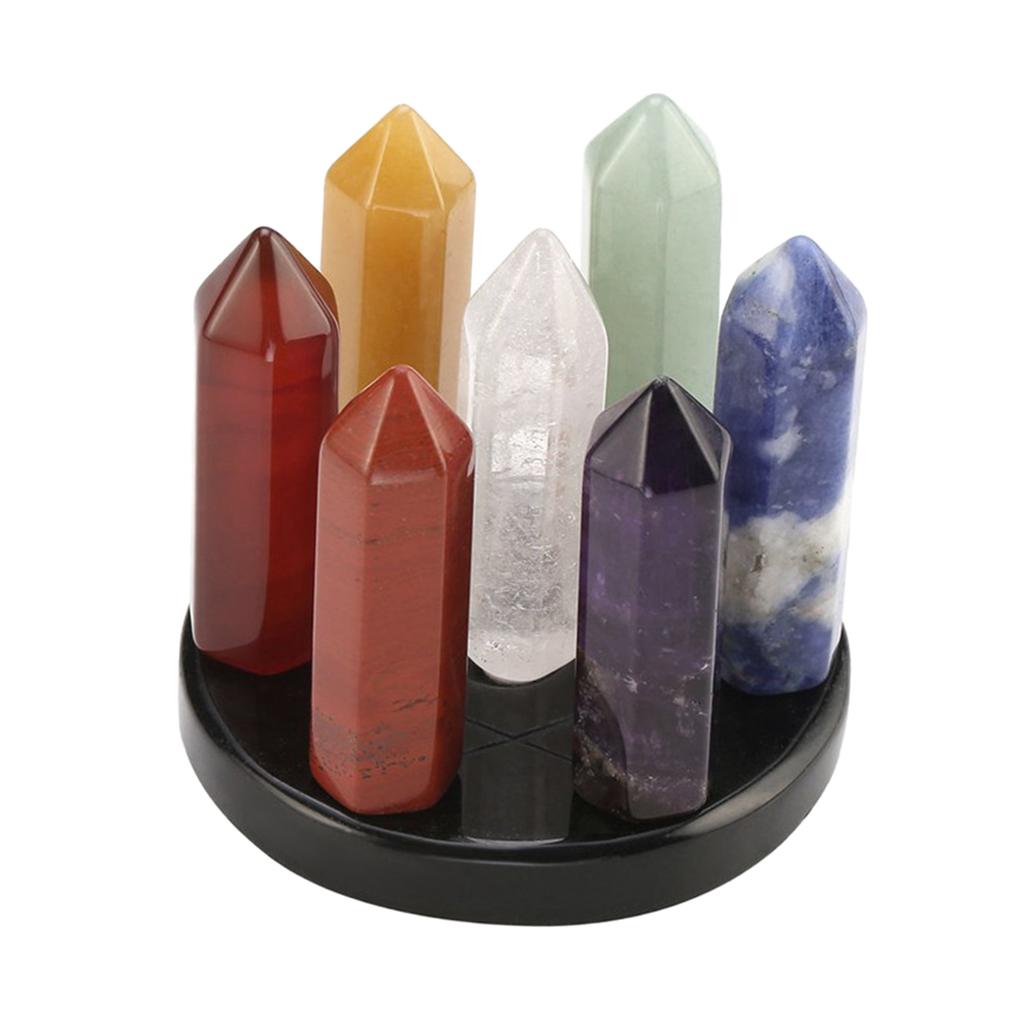 Crystal Qixing Array Ornament Miniature Office Home Desktop Decor column