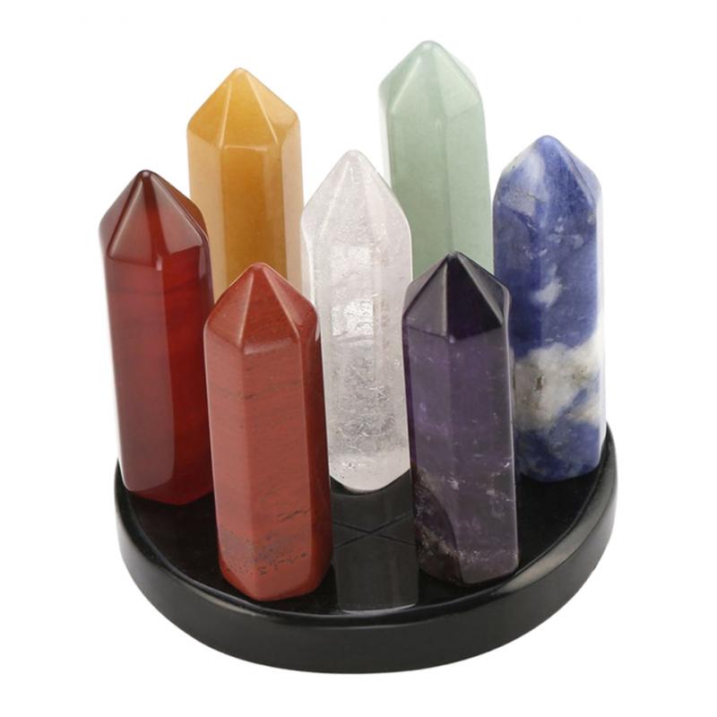 Crystal Qixing Array Ornament Miniature Office Home Desktop Decor column