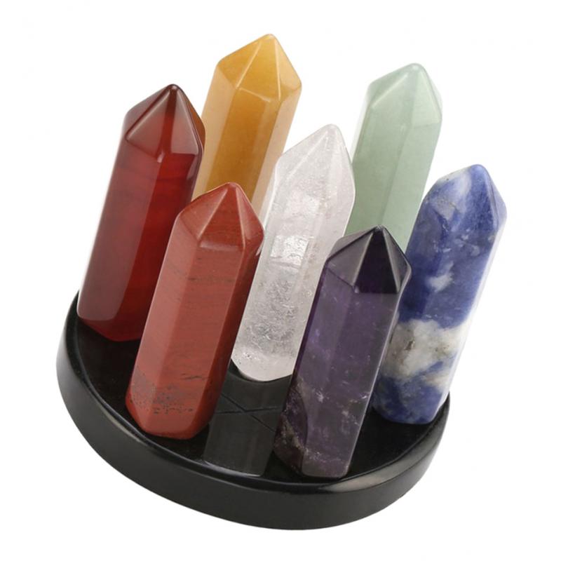 Crystal Qixing Array Ornament Miniature Office Home Desktop Decor column