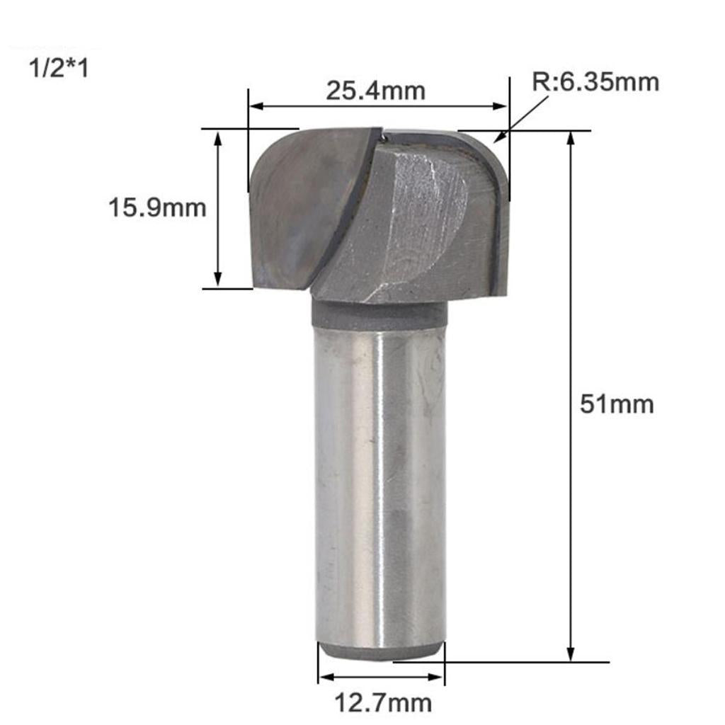 Double Arc Woodworking Milling Cutter with Deep Round Bottom Cutter 25.4mm