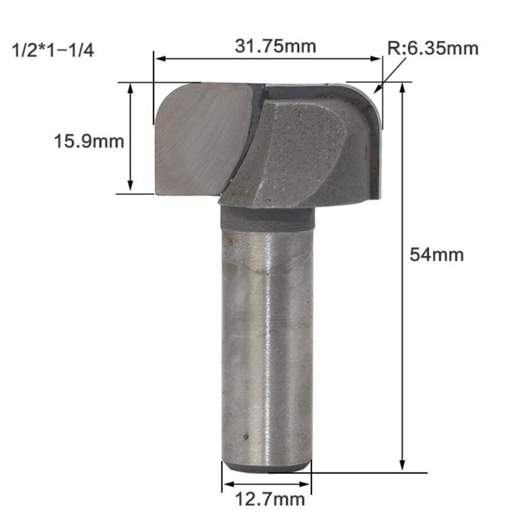 Double Arc Woodworking Milling Cutter with Deep Round Bottom Cutter 31.75mm