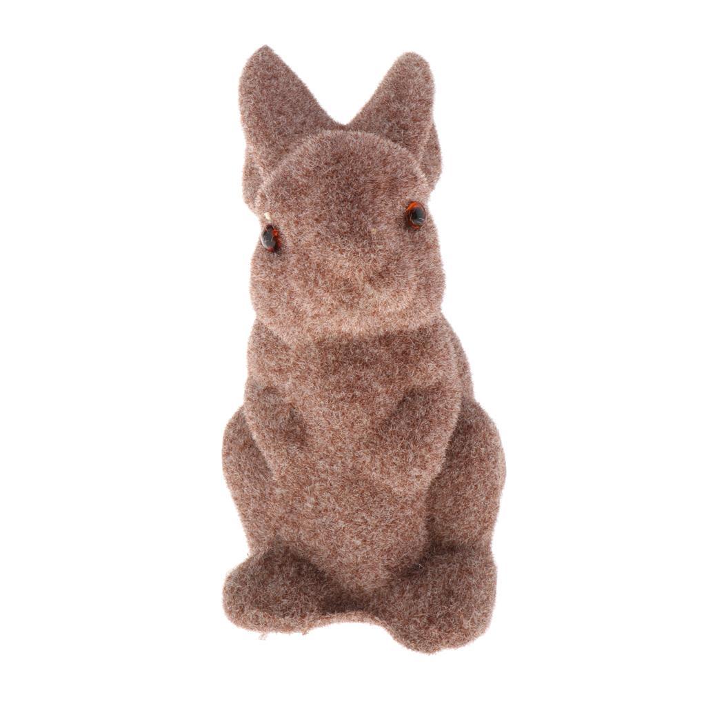 Simulation Rabbit Hare Bunny Stuffed Animals Model Figurine Toy Home Decor