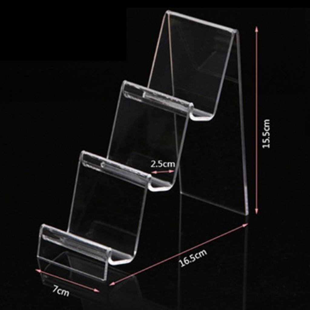 Acrylic Display Shelf Multilayer Jewelry Reveal Frame  C 2.5x7cm 3-layer