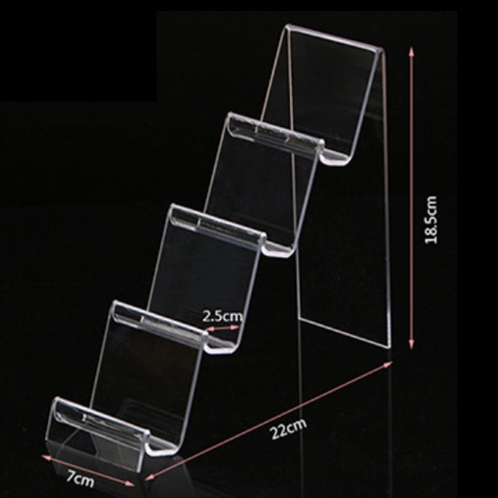 Acrylic Display Shelf Multilayer Jewelry Reveal Frame  D 2.5x7cm 4-layer