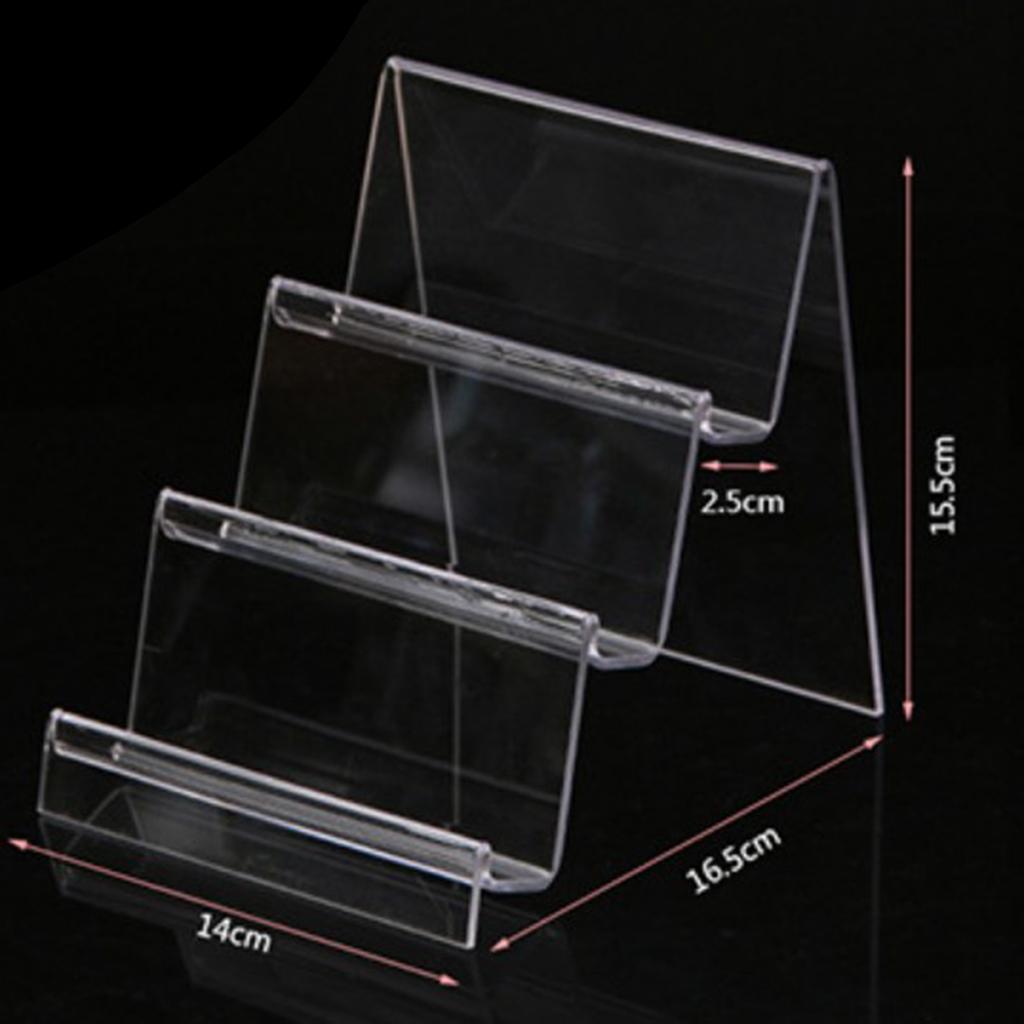 Acrylic Display Shelf Multilayer Jewelry Reveal Frame  G 2.5x14cm 3-layer