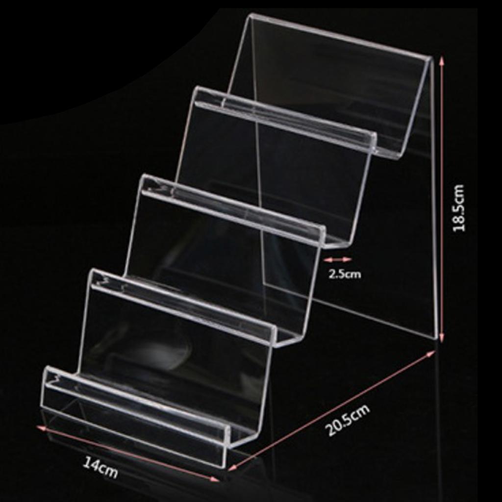 Acrylic Display Shelf Multilayer Jewelry Reveal Frame  H 2.5x14cm 4-layer