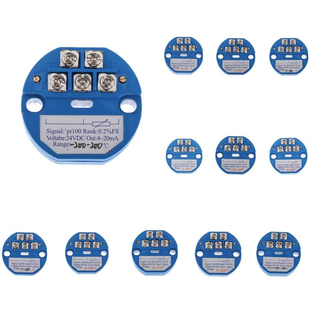 Temperature Sensor Transmitter Module 24VDC 4-20MA PT100 SBW 0-50 Degree