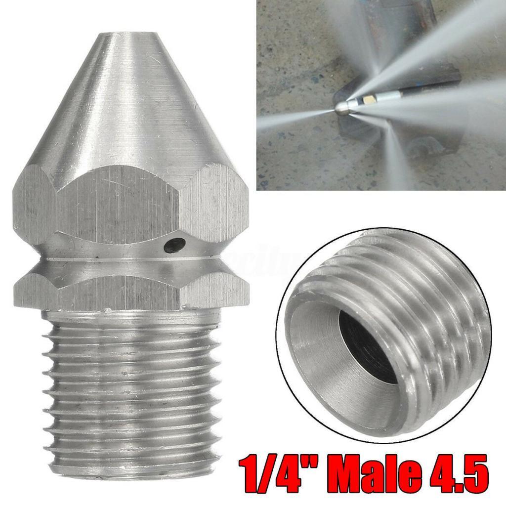 1/4'' Pressure Washer Drain Sewer Cleaning Jetter Nozzle Garden Accs Parts