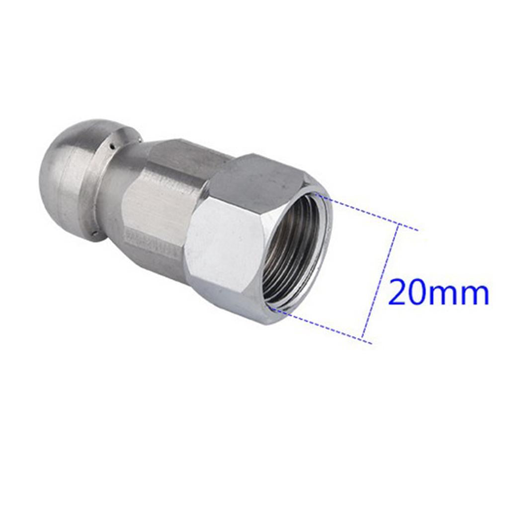 1/4" Pressure Washer Rotating Sewer Cleaning Jetter Nozzle F 3 Back