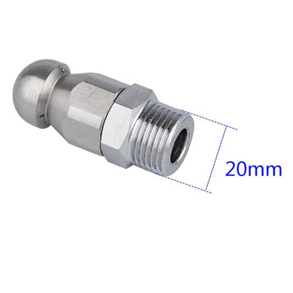1/4" Pressure Washer Rotating Sewer Cleaning Jetter Nozzle F 3 Back