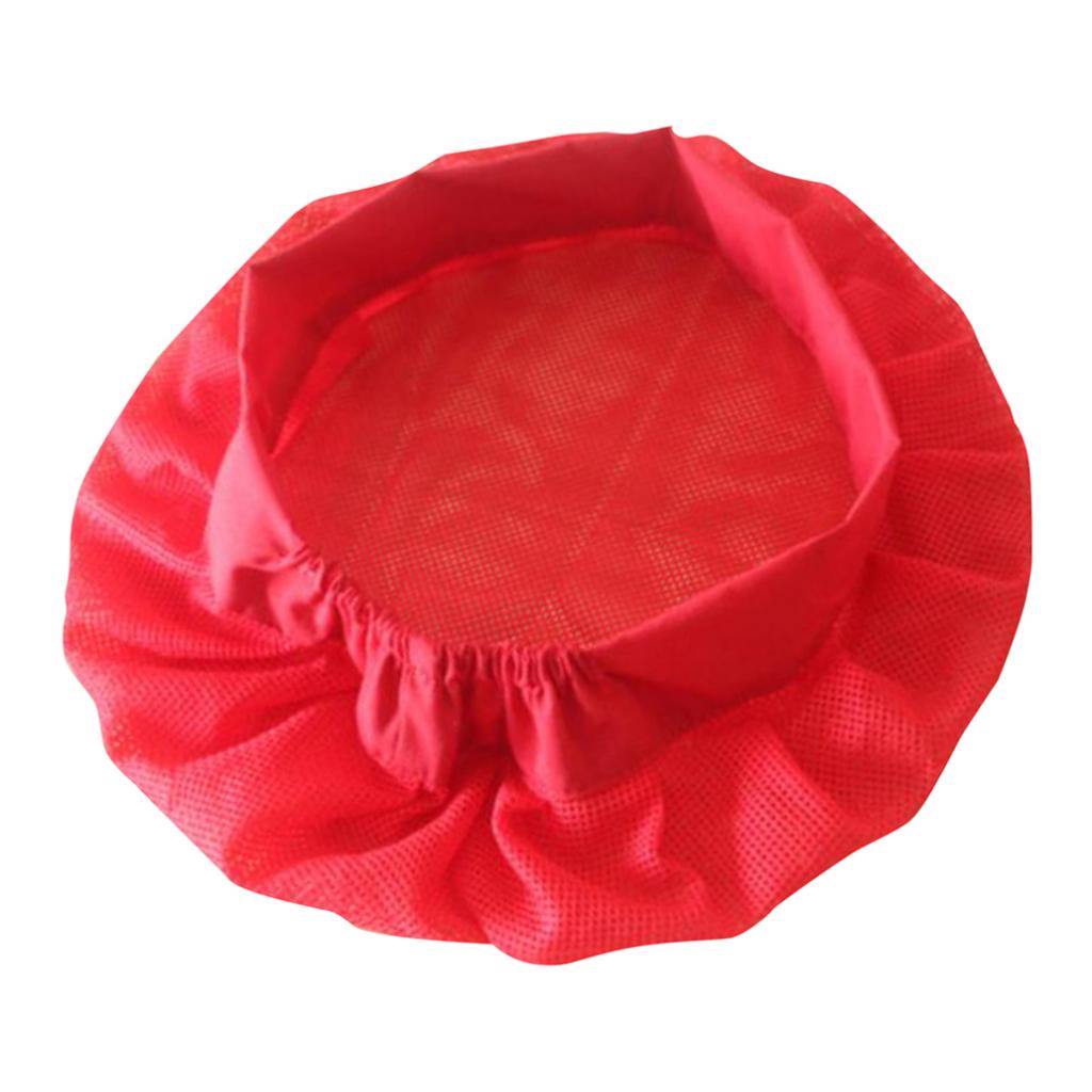 Unisex Elastic Canteen Breathable Mesh Catering Cap Hat Red-Elastic