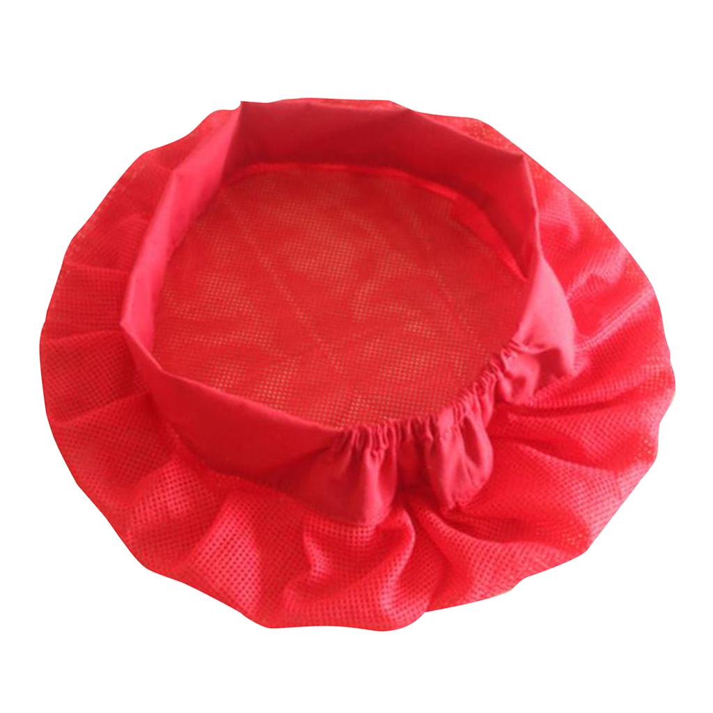 Unisex Elastic Canteen Breathable Mesh Catering Cap Hat Red-Elastic