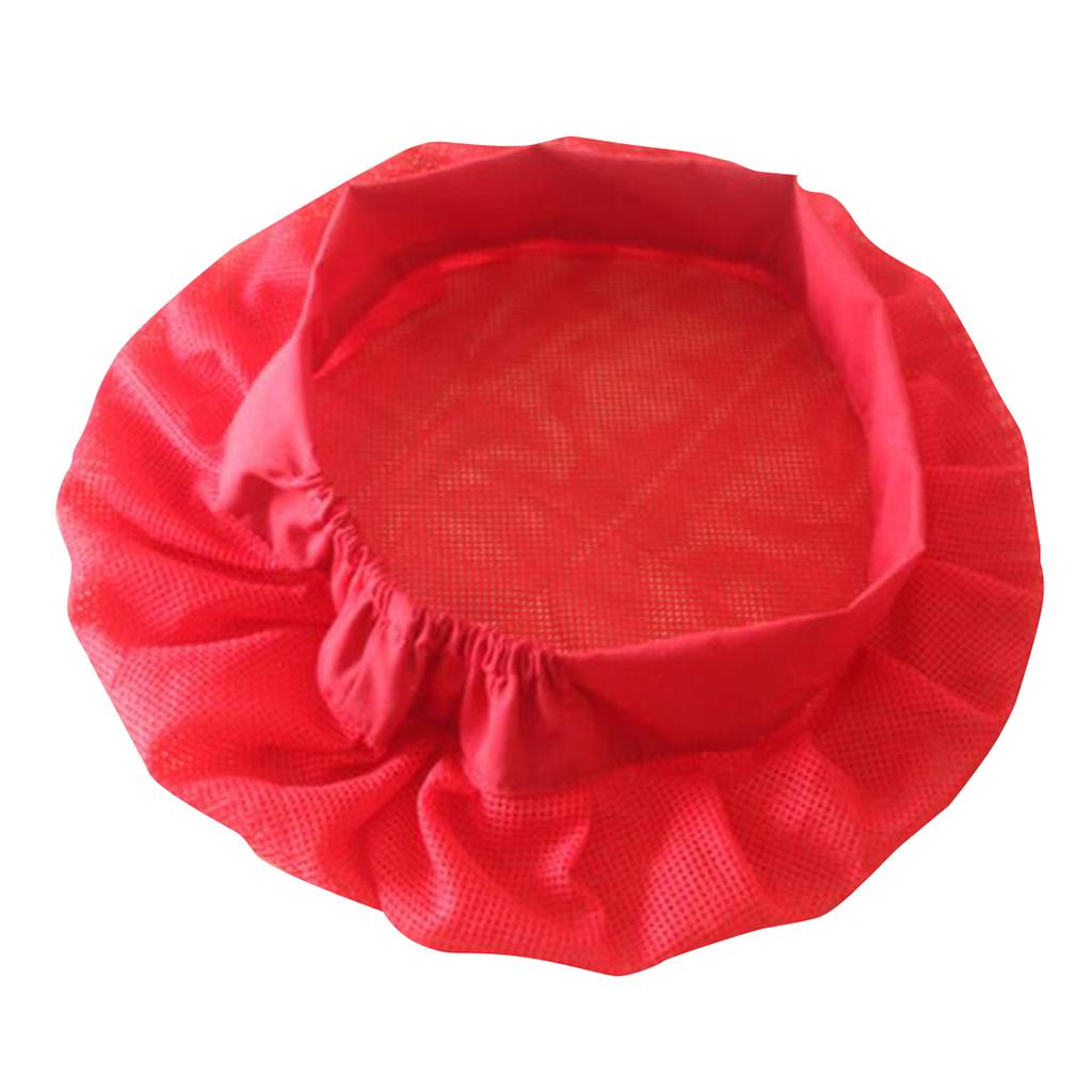 Unisex Elastic Canteen Breathable Mesh Catering Cap Hat Red-Elastic