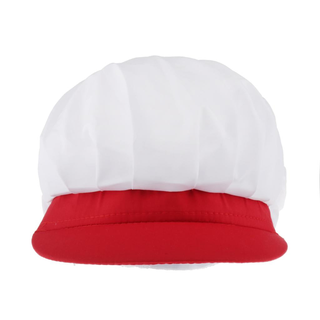 Chef Hat Catering Hair Net Workshop Net Cap Red-A