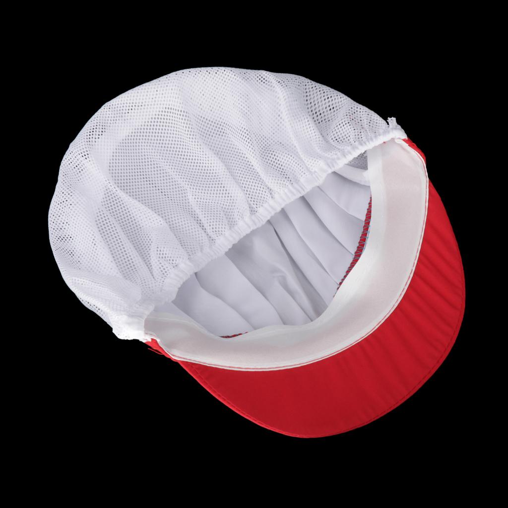 Chef Hat Catering Hair Net Workshop Net Cap Red-B