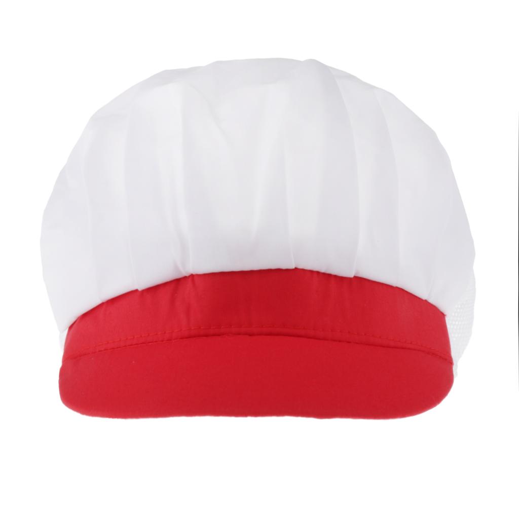 Chef Hat Catering Hair Net Workshop Net Cap Red-B