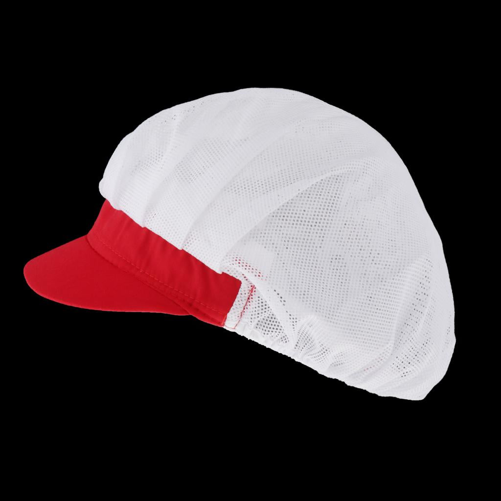 Chef Hat Catering Hair Net Workshop Net Cap Red-C