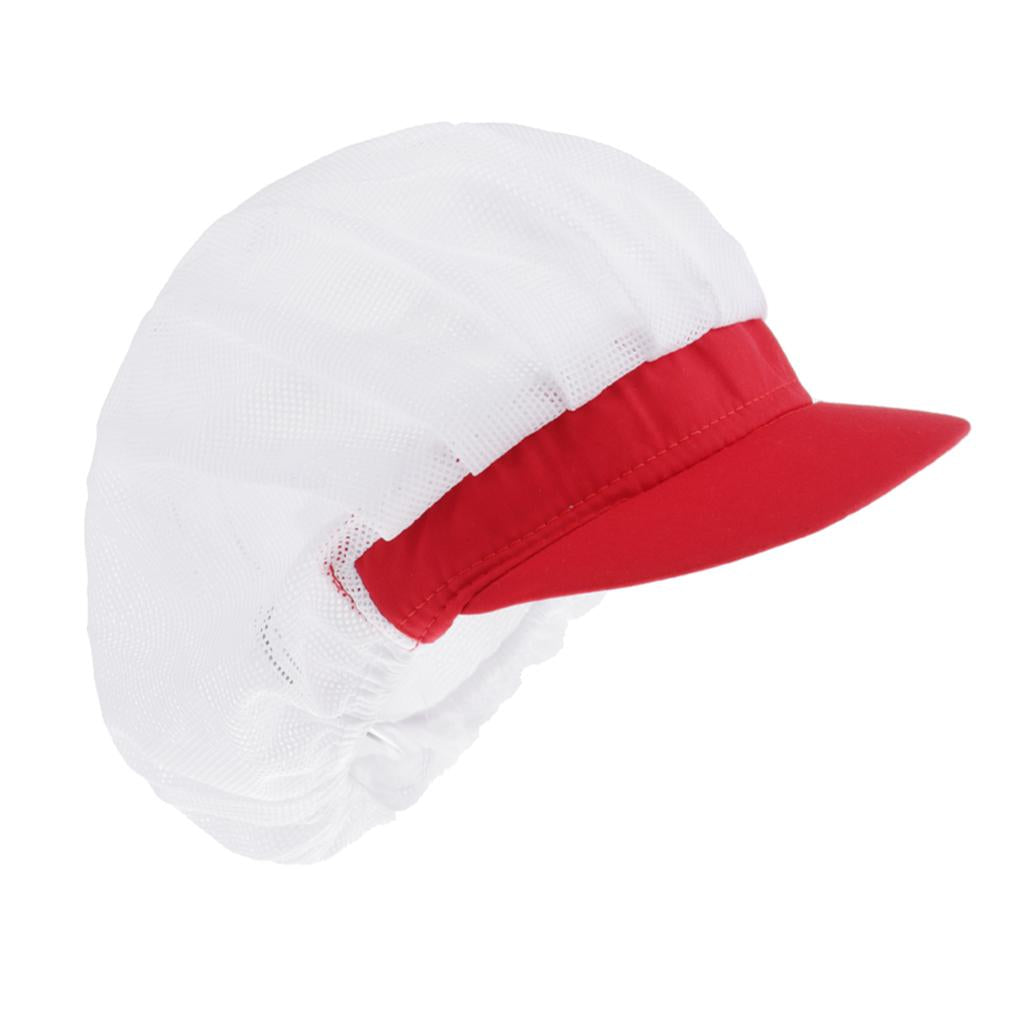 Chef Hat Catering Hair Net Workshop Net Cap Red-C