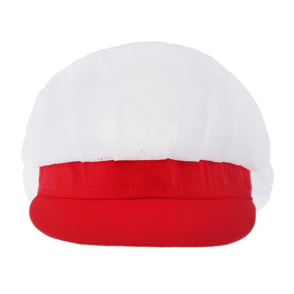 Chef Hat Catering Hair Net Workshop Net Cap Red-C