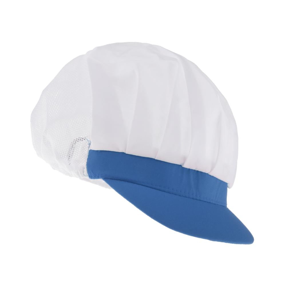 Chef Hat Catering Hair Net Workshop Net Cap Blue-A