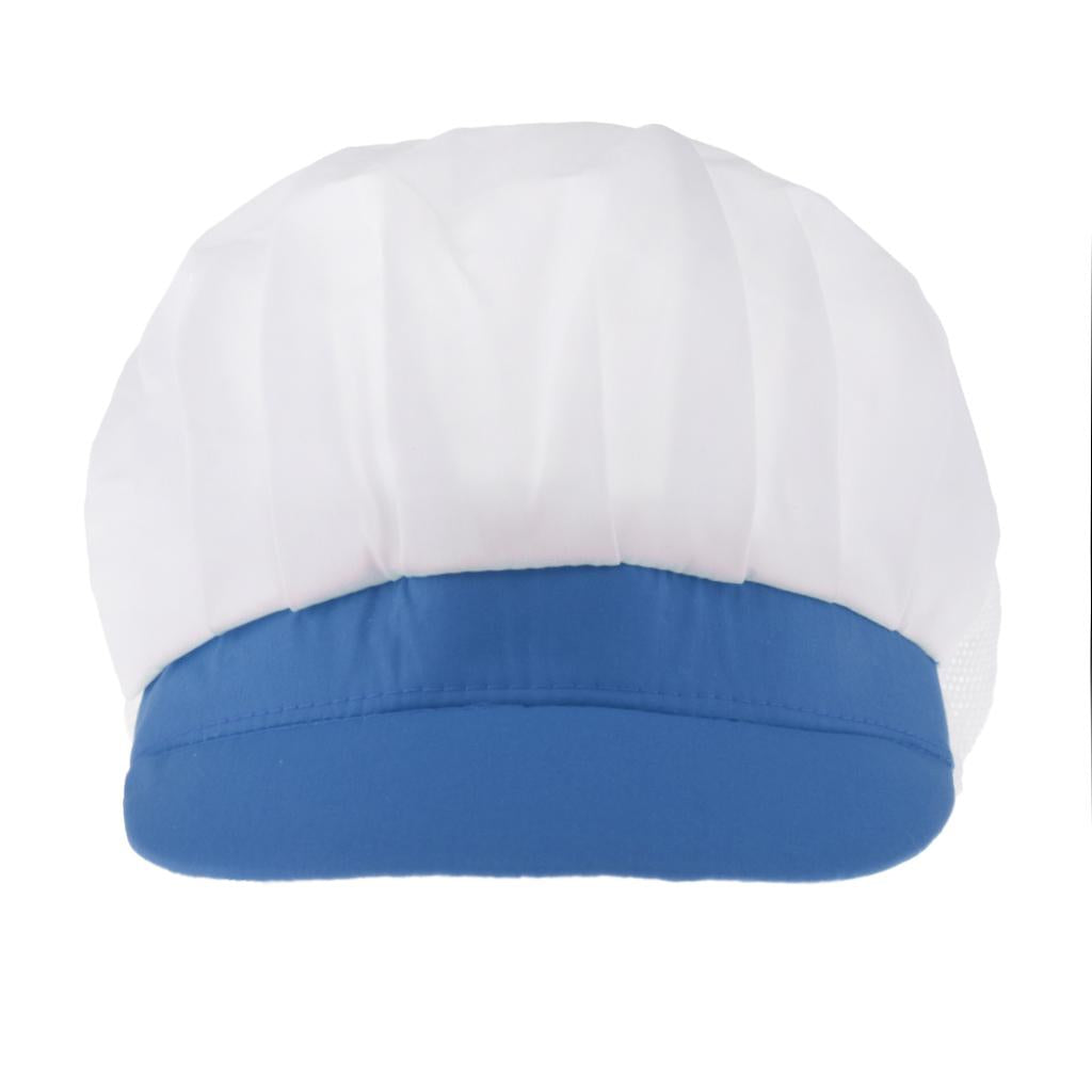 Chef Hat Catering Hair Net Workshop Net Cap Blue-A