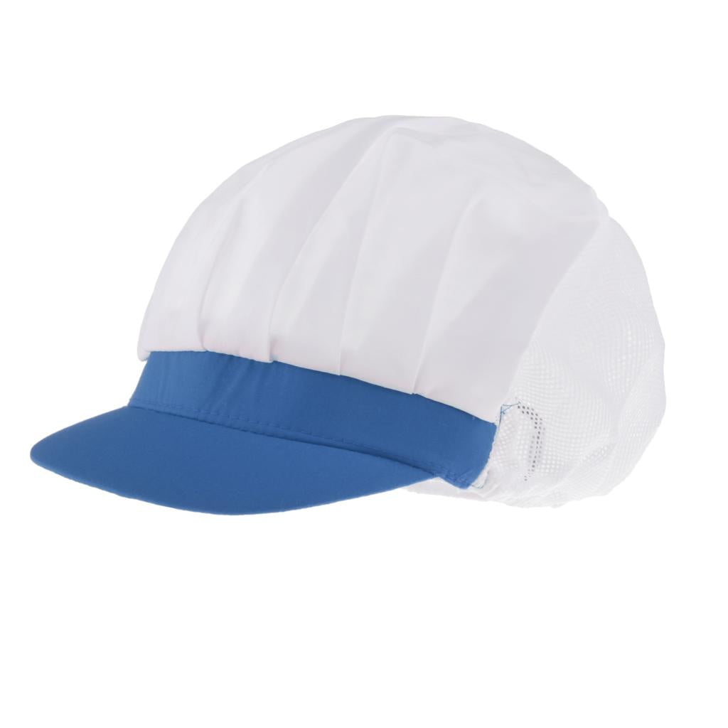 Chef Hat Catering Hair Net Workshop Net Cap Blue-A