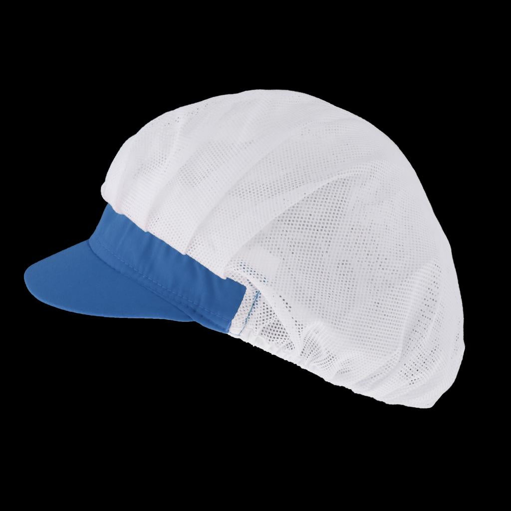 Chef Hat Catering Hair Net Workshop Net Cap Blue-B