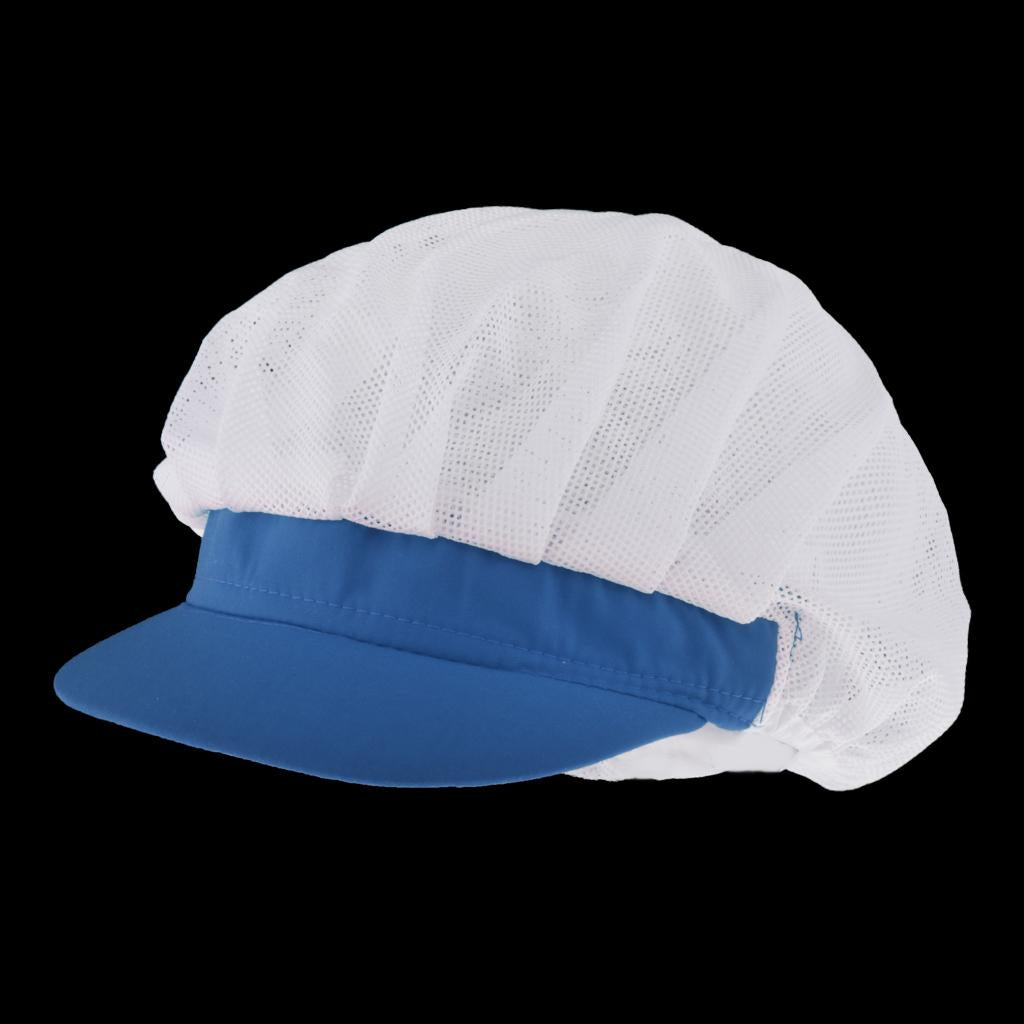 Chef Hat Catering Hair Net Workshop Net Cap Blue-B