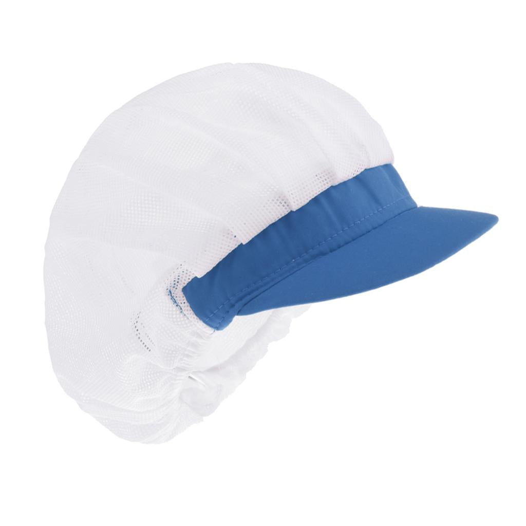 Chef Hat Catering Hair Net Workshop Net Cap Blue-B