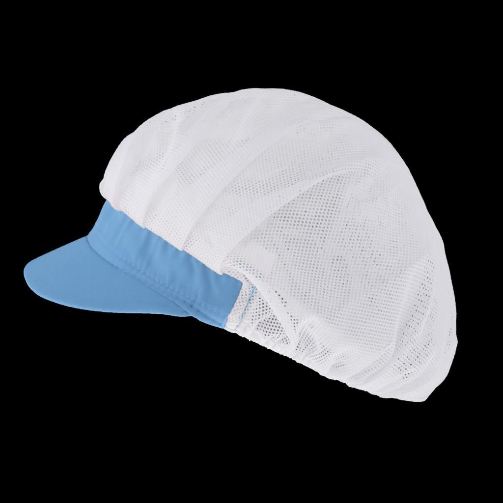 Chef Hat Catering Hair Net Workshop Net Cap Light Blue-A