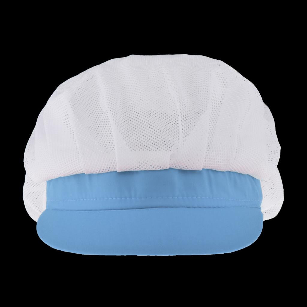 Chef Hat Catering Hair Net Workshop Net Cap Light Blue-A