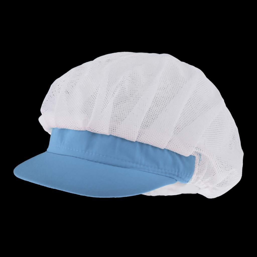 Chef Hat Catering Hair Net Workshop Net Cap Light Blue-A