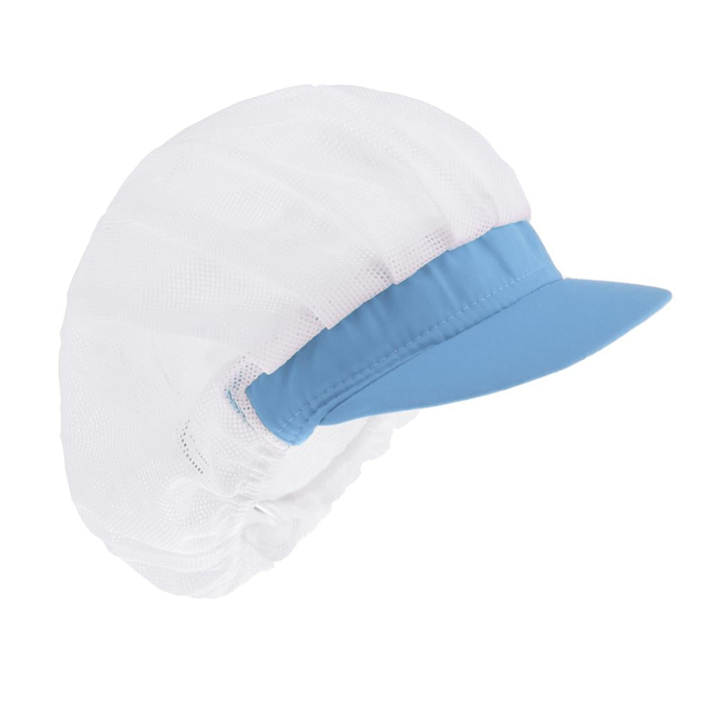 Chef Hat Catering Hair Net Workshop Net Cap Light Blue-A