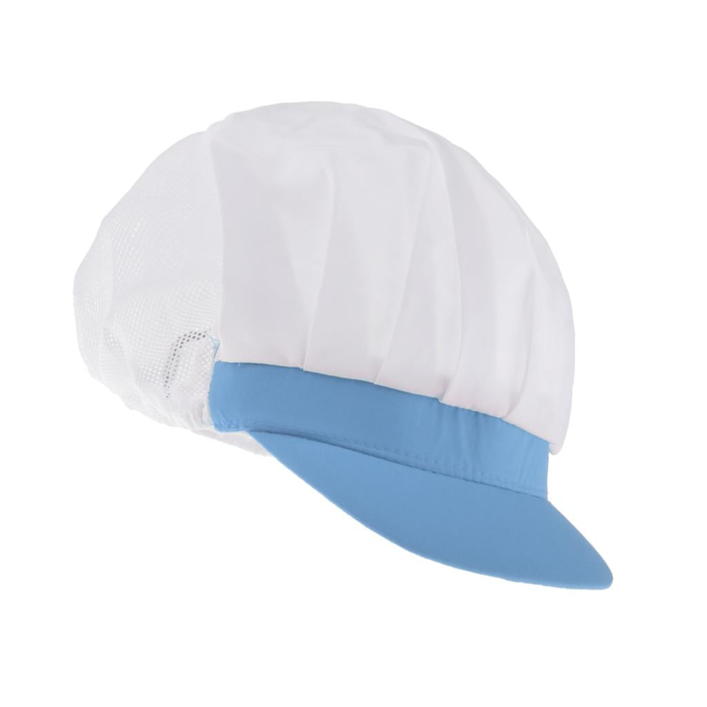 Chef Hat Catering Hair Net Workshop Net Cap Light Blue-B