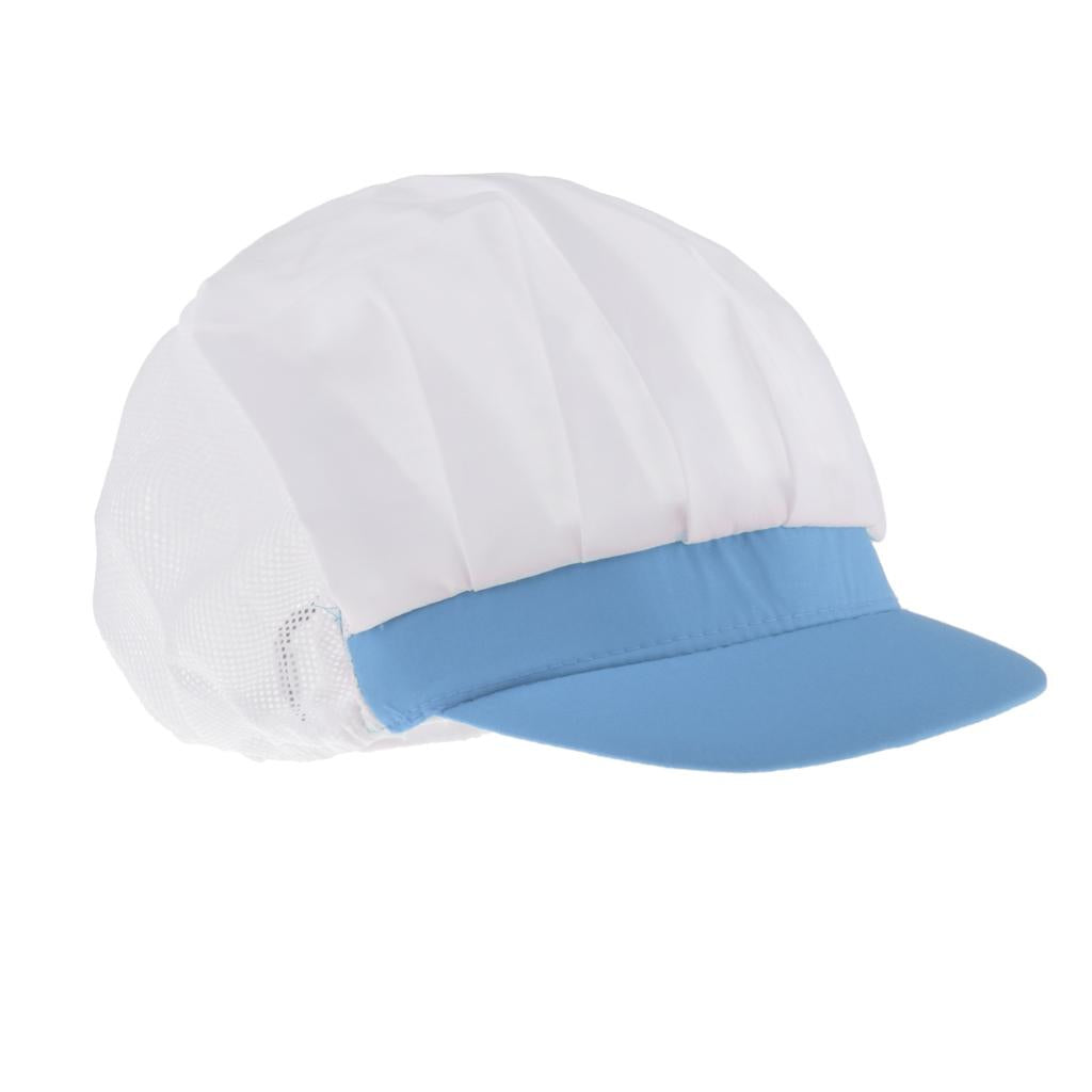 Chef Hat Catering Hair Net Workshop Net Cap Light Blue-B