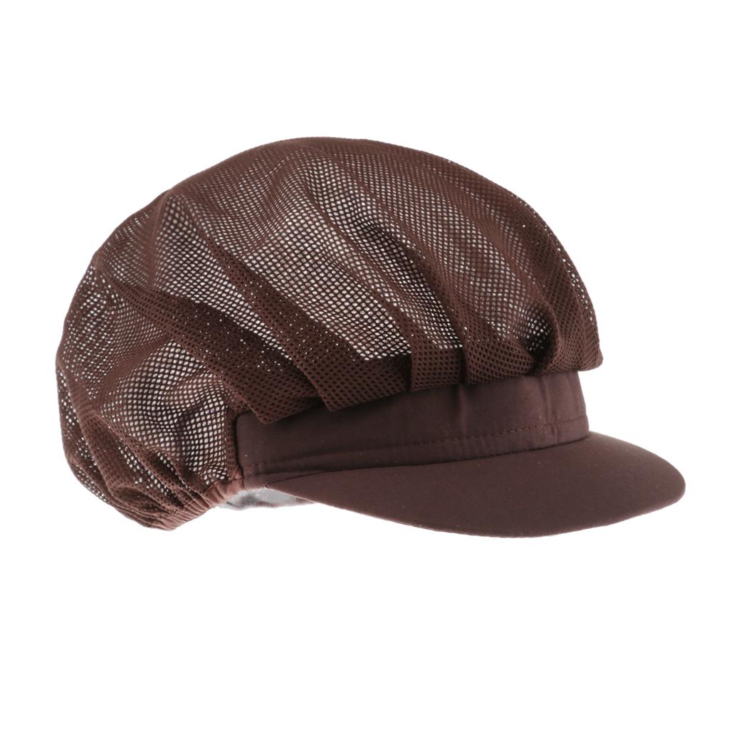 Chef Hat Catering Hair Net Workshop Net Cap Coffee-A