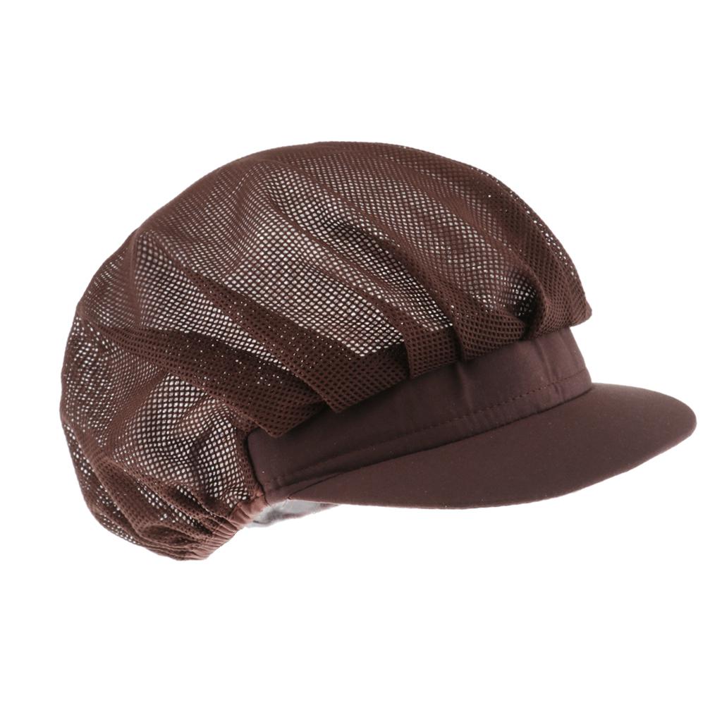 Chef Hat Catering Hair Net Workshop Net Cap Coffee-A