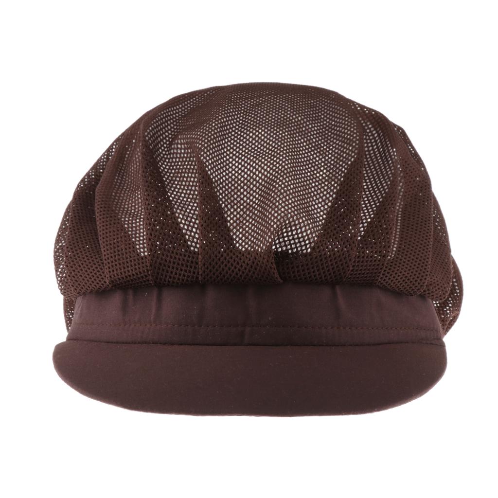 Chef Hat Catering Hair Net Workshop Net Cap Coffee-A