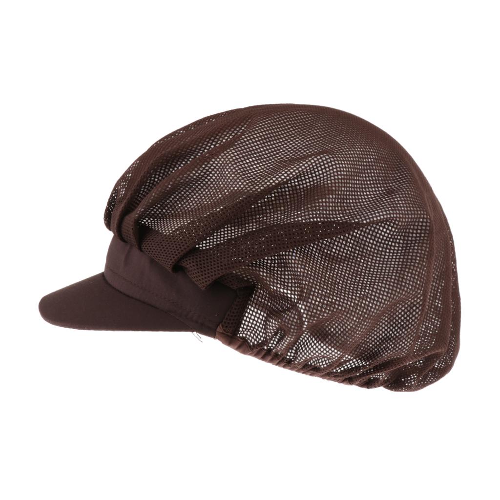 Chef Hat Catering Hair Net Workshop Net Cap Coffee-A