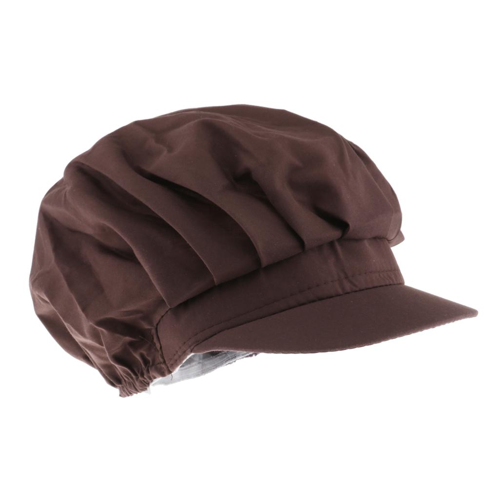 Chef Hat Catering Hair Net Workshop Net Cap Coffee-C