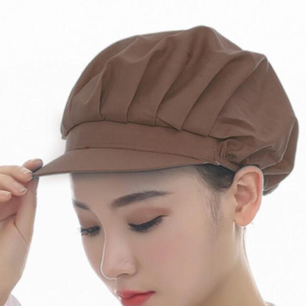 Chef Hat Catering Hair Net Workshop Net Cap Coffee-C