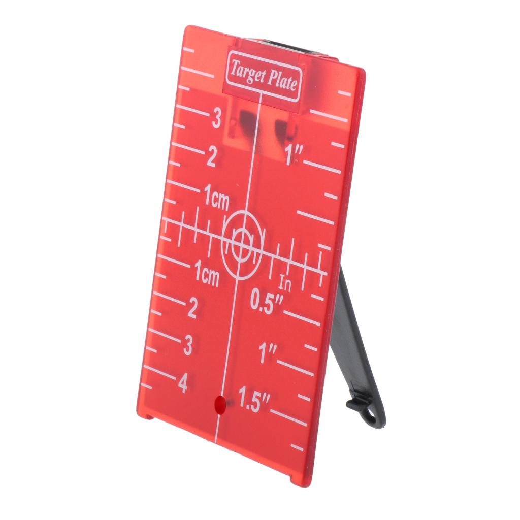 1pc Target Plate Board w/ Stand for Rotary Beam Cross Line Laser Level Red