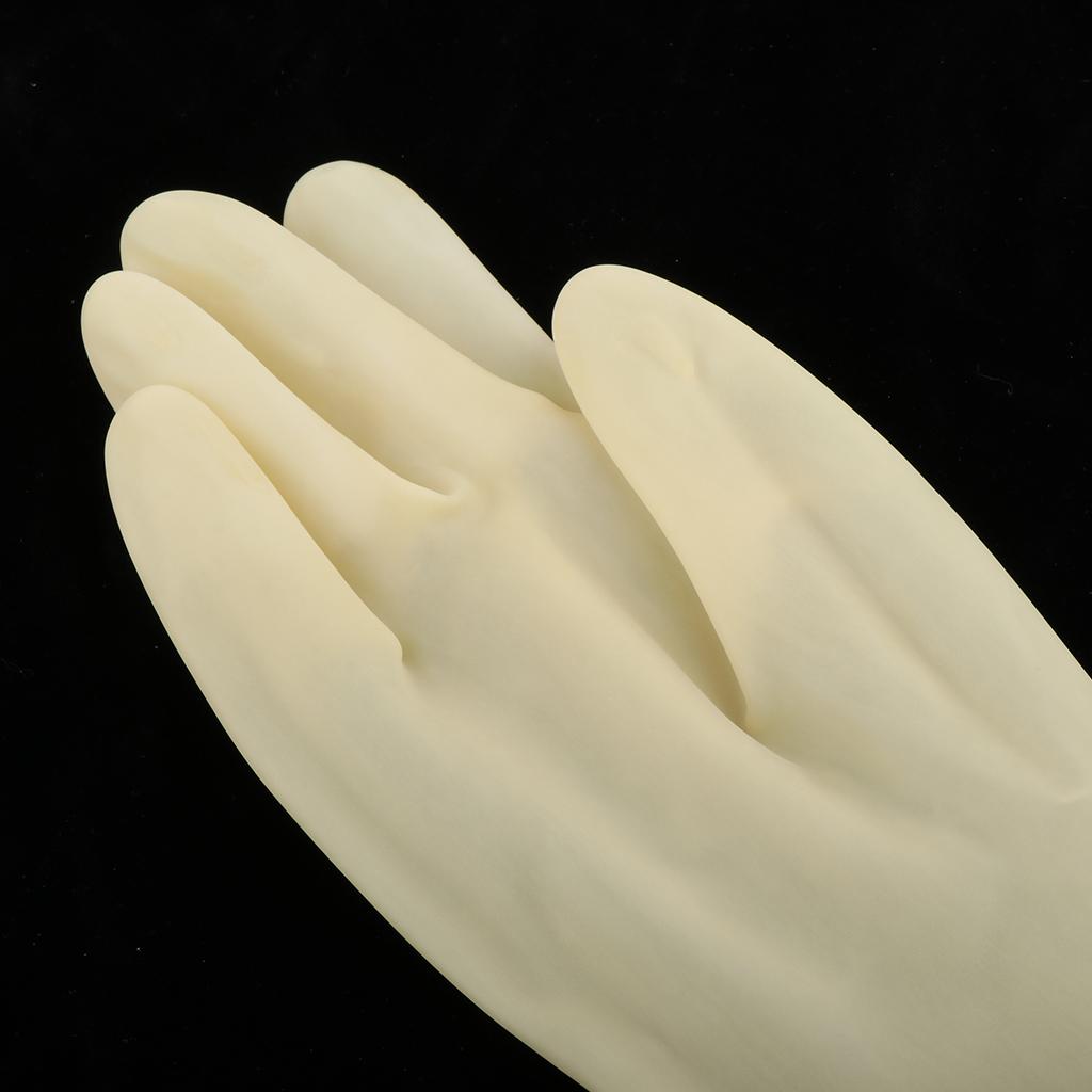 1 Pair 70cm Industrial Anti Acid Alkali Rubber Gloves Yellow 700x160x1.0mm