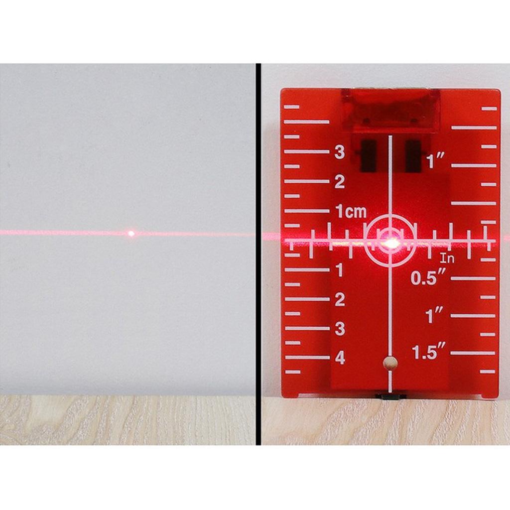 Magnetic Floor Laser Target Plate Card with Stand for Beam Application Red