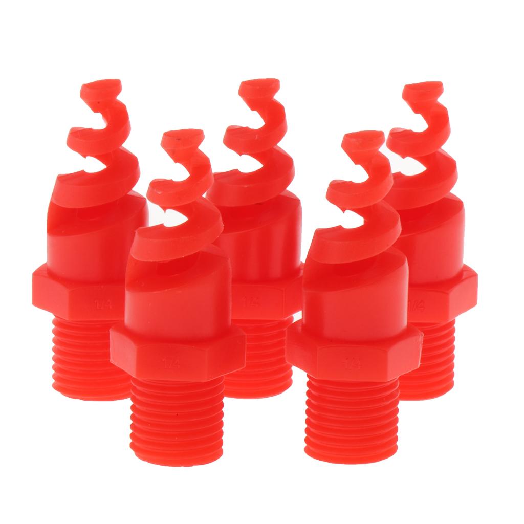 5pcs Spiral Cone Spray Nozzle for Washing Cleaning Cooling 4.5cm